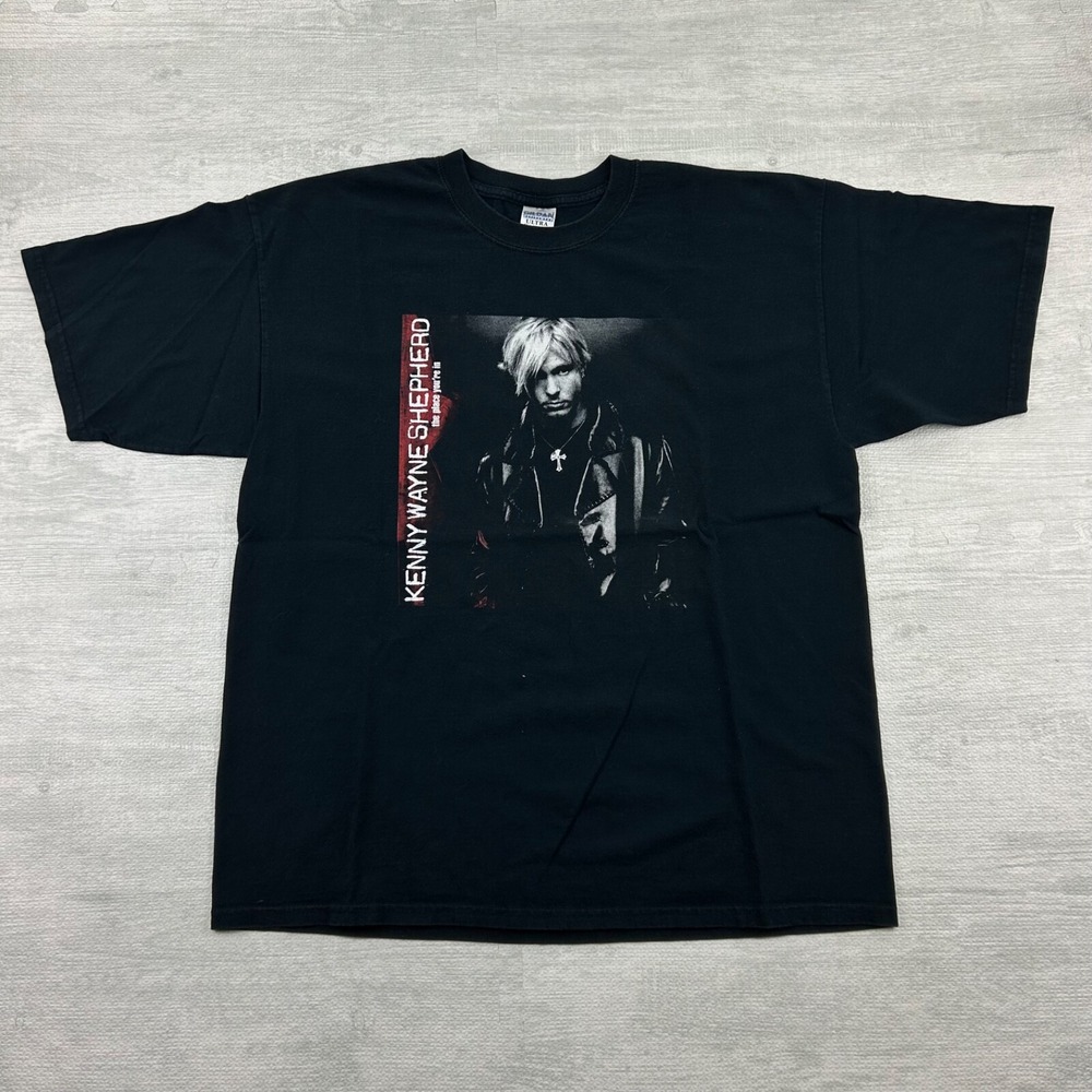 Vintage Kenny Wayne Shepard Shirt Size XL Black The Place You're In Band 2005
